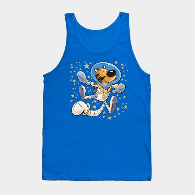 Space Tiger Tank Top by RobPetersArt